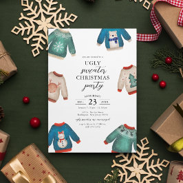 Ugly Sweater-julfest-inbjudan Inbjudningar