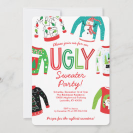 Ugly Sweater-julfest-inbjudan Inbjudningar