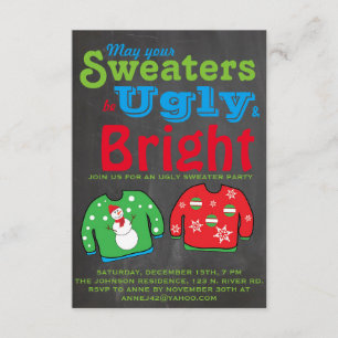 Ugly Sweater Julfest. Inbjudningar