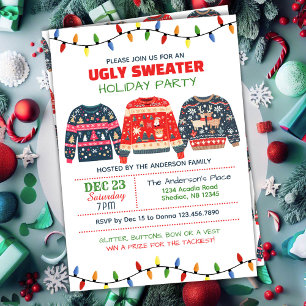 Ugly Sweater-Julfest Inbjudningar