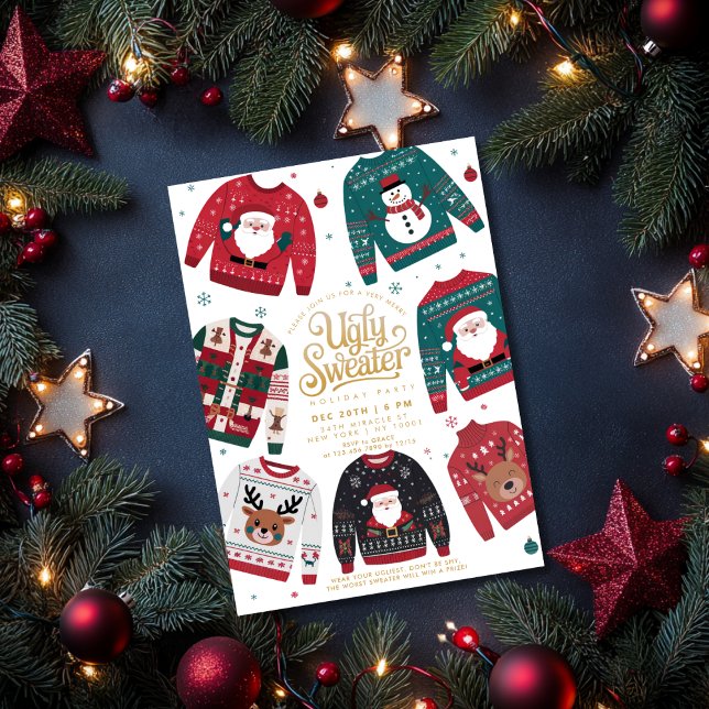 Ugly Sweater-Julfest Inbjudningar (Skapare uppladdad)