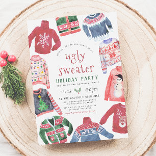 Ugly Sweater Julfest Inbjudningar