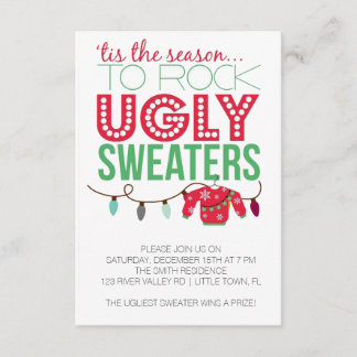 Ugly Sweater Julfest Inbjudningar