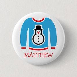 Ugly Sweater Julfest Namn bricka Knapp