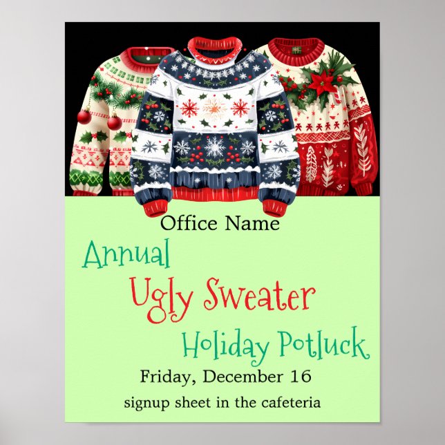 Ugly Sweater Julfest Poster (Framsidan)