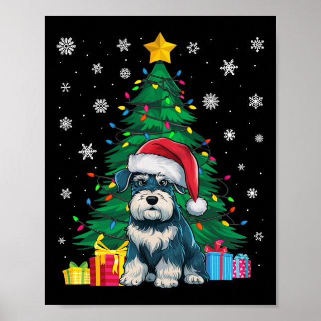 Ugly Sweater Julgran Ljus Miniature Schna Poster (Framsidan)