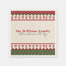 Ugly Sweater Knitten Hygge Änglar Hearts jul Pappersservett