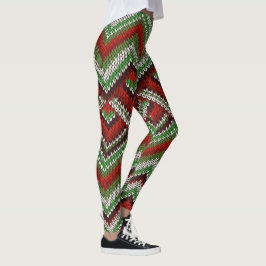Ugly Sweater mönster, julbalkar Leggings