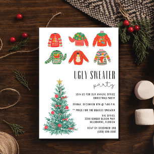 Ugly Sweater Office-Julfest Inbjudningar