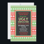 Ugly Sweater Ord Art-julfestinbjudan Inbjudningar<br><div class="desc">Den här inbjudan är perfekt till din fula sötare/tajt Sweater Party! Personlig med din egen speciella text och använda den för party eller den händelse du väljer. Matchande föremål,  inklusive porto,  klistermärke,  poster,  pappra blöjor och annat finns också i vår butik. www.zazzle.com/specialoccasioncards</div>