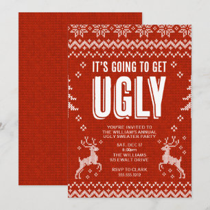 Ugly Sweater Party-inbjudan Inbjudningar