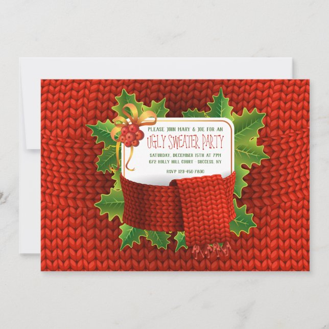 Ugly Sweater Party-inbjudan Inbjudningar (Framsida)