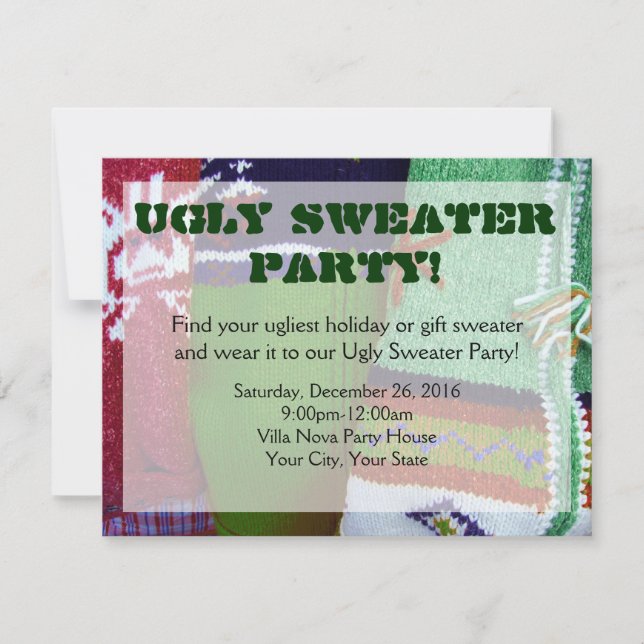 Ugly Sweater Party-inbjudningar Inbjudningar (Framsida)