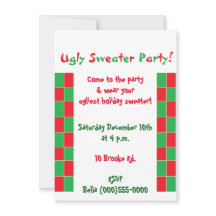 "Ugly Sweater Party"-inbjudningar