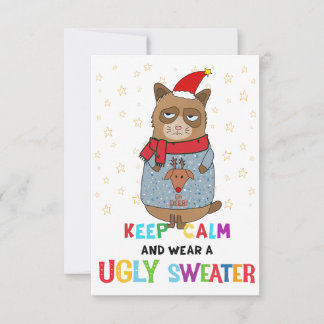 Ugly Sweater party invitation, Christmas party Inbjudningar