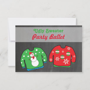 Ugly Sweater Party Tävling Voting Ballot