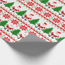 Ugly Sweater Pixelated Santa Festive Rand Presentpapper