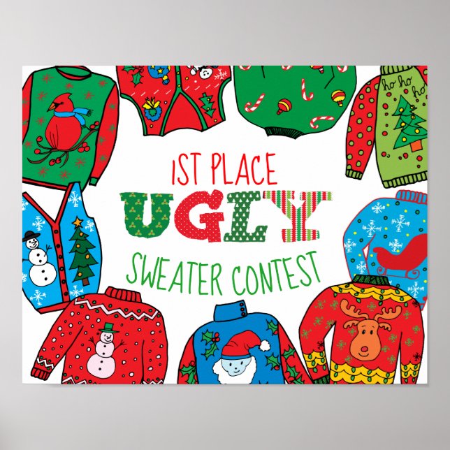 Ugly Sweater Poster, Photo Prop Poster (Framsidan)