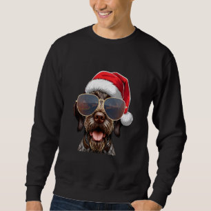 Ugly Sweater Santa German Wirehsted Hund C Lång Ärmad Tröja