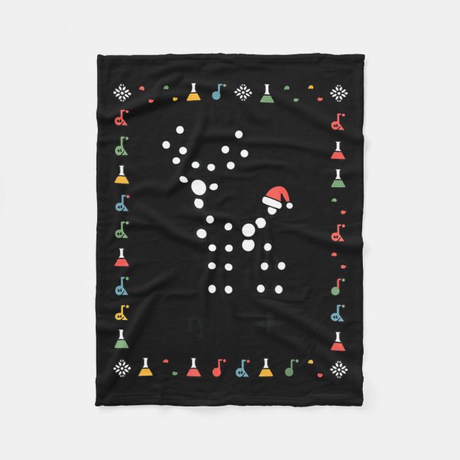 Ugly Sweater Science Christmas Chemistry Teacher M Fleecefilt (Framsidan)