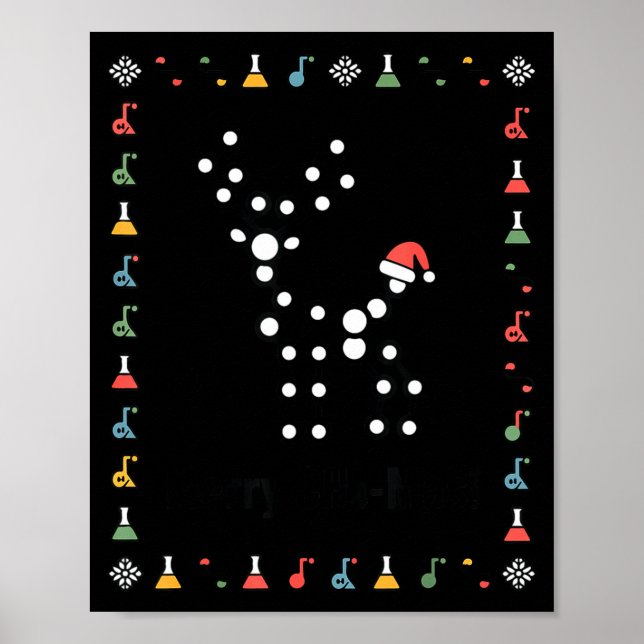 Ugly Sweater Science Christmas Chemistry Teacher M Poster (Framsidan)