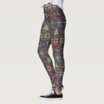 Ugly Sweater Sticka (kalkboard Modern Nordic Mönst Leggings<br><div class="desc">Var en trendsättare och gå in i helgdag-andan med dessa söta nordiska stil, ful sweater trikade mönster, mysiga baljväxter! Cute, kvismiskt träd, renar, snöflingor och dekorationer i rött, grönt och akvablått täcker över en grått-bakgrund i krita. Gå på helgdag, jobba ut, springa-byten eller bara umgås med familj och vänner. Så...</div>