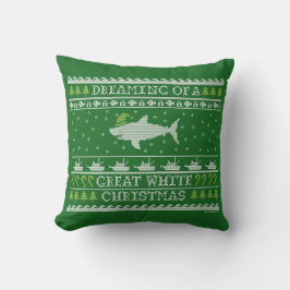 Ugly Sweater Stil jul Shark Pillow Kudde