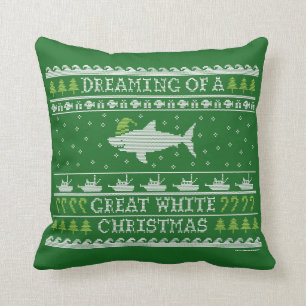 Ugly Sweater Stil jul Shark Pillow Kudde