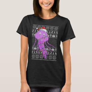 Ugly Sweater Stil Julafton Ljus Santa Jellyfish Ch T Shirt