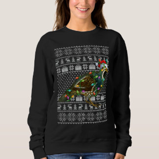 Ugly Sweater Style Xmas Lights Santa Quail Bird Ch T Shirt