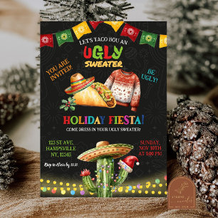 Ugly Sweater Taco Mexikanska julen Party Inbjudningar
