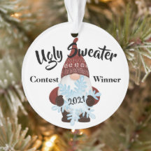 Ugly Sweater Tävling Winner-pristruppen Trophy Orn