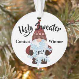 Ugly Sweater Tävling Winner-pristruppen Trophy Orn