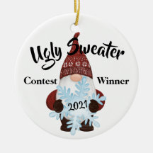 Ugly Sweater Tävling Winner-pristruppen Trophy Orn