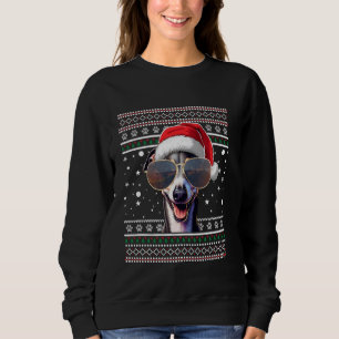 Ugly Sweater X-mas Santa Italy Greyhound Hund Chr T Shirt
