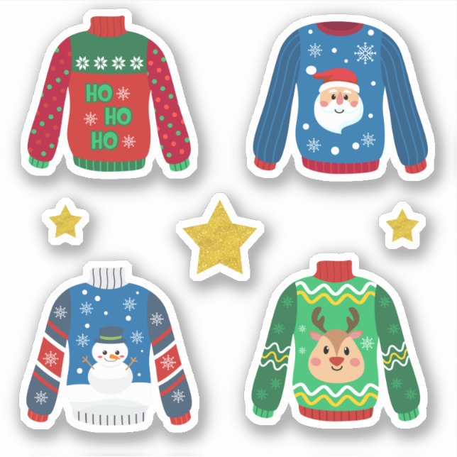 Ugly Sweaters Klistermärken (Framsida)