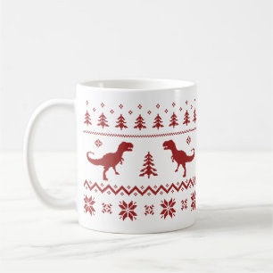 Ugly T-Rex Dinosaur-julsötare Kaffemugg