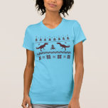 Ugly T-Rex Dinosaur-julsötare T-shirt<br><div class="desc">Den här fula T-Rex-julsötaren gör en underbar helgdag-gåva..eller en intressant konversationsstart. Gå inte med den typiska vintagen moose eller renar - gå tyrannosaurus rex! God Dino-jul!</div>
