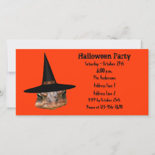 Ugly Toad Ansikte Halloween fest Inbjudan