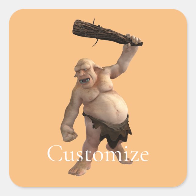 Ugly Troll Thunder_Cove Fyrkantigt Klistermärke (Framsida)