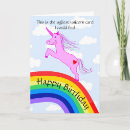 Ugly Unicorn Birthday Card Kort