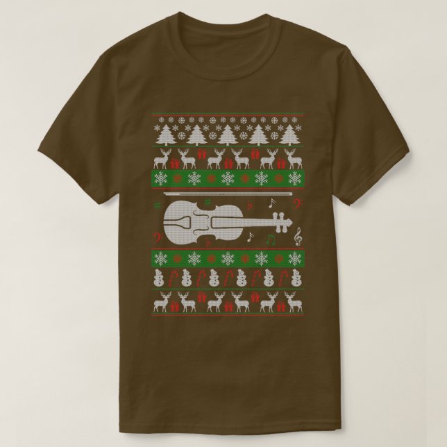 Ugly Violin Sweater T Shirt (Design framsida)
