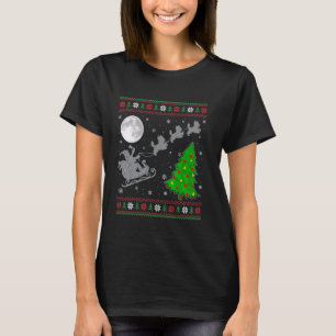 Ugly Yorkshire Terrier Julafton Santa Riding Yorks T Shirt