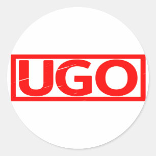Ugo Frimärke Runt Klistermärke