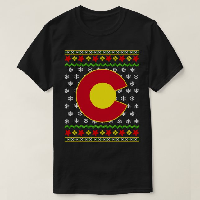 Ugt jul Colorado Flagga T Shirt (Design framsida)