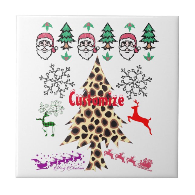 Ugt jul Slumpmässig Mishmash Thunder_Cove Kakelplatta (Framsidan)