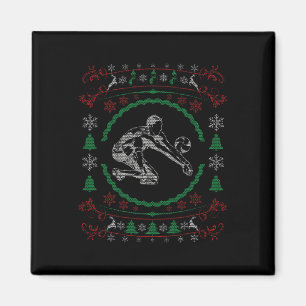 Ugt jul Stil Volleyball Funny Julafton Magnet