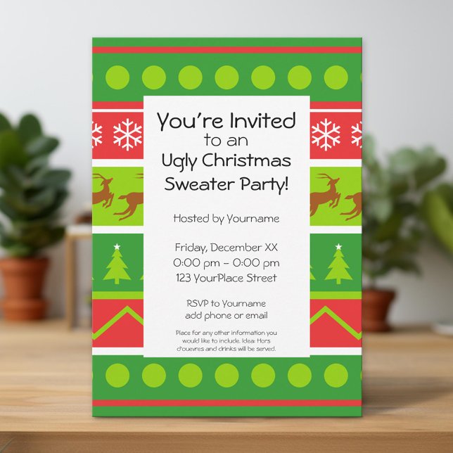 Ugt julsötare Party Inbjudningar (Unique Invitation)