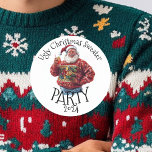 Ugt julsötare Party Runt Klistermärke<br><div class="desc">Den här designen kan vara personlig i det område som tillhandahålls genom att ändra fotot och/eller text. Du kan också anpassa den genom att klicka på Anpassa den här mallen och sedan välja klicka för att anpassa ytterligare alternativ och ta bort eller ändra färg i bakgrunden, lägga till text, ändra...</div>