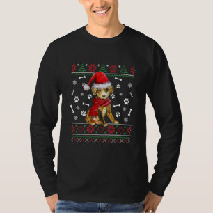 Ugt sötare jul Australian shepherd Hund T Shirt